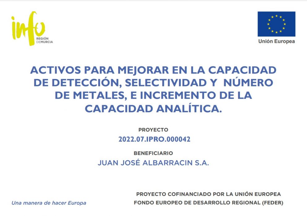 Activos para mejorar en la capacidad de detección, selectividad y número de metales, e incremento de la capacidad analítica